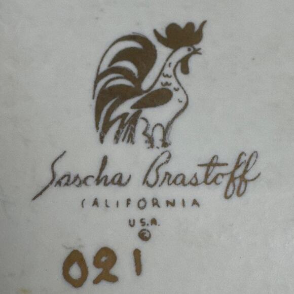 VTG Sascha Brastoff Porcelain Trinket Box Hand Painted Numbered MCM Elephant - Picture 6 of 9
